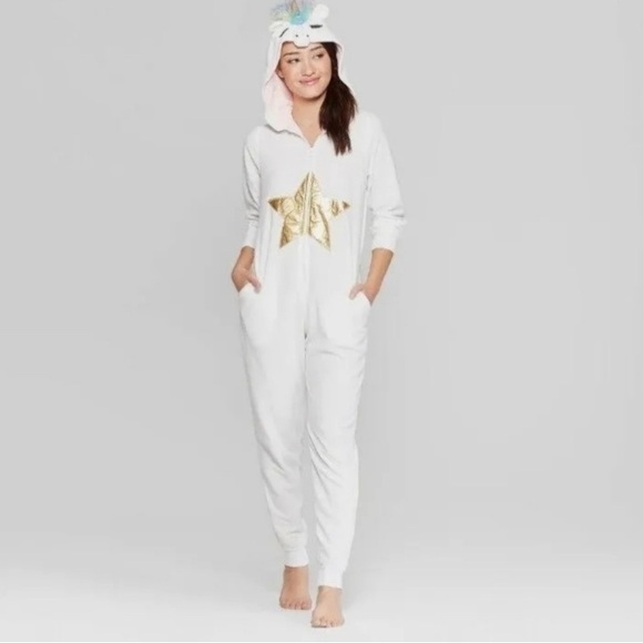 Easy Halloween costume Unicorn Onesie Size Adult L/XL Pajama Day - - Picture 2 of 3